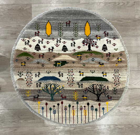 ギャッベ アマレバフト Φ100cm RJ7938