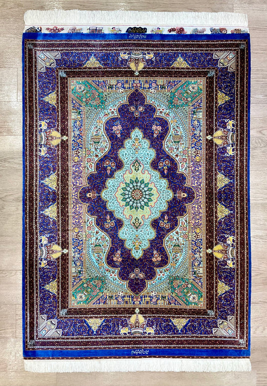 クム ジャムシーディ工房 148cm x 104cm NT11438