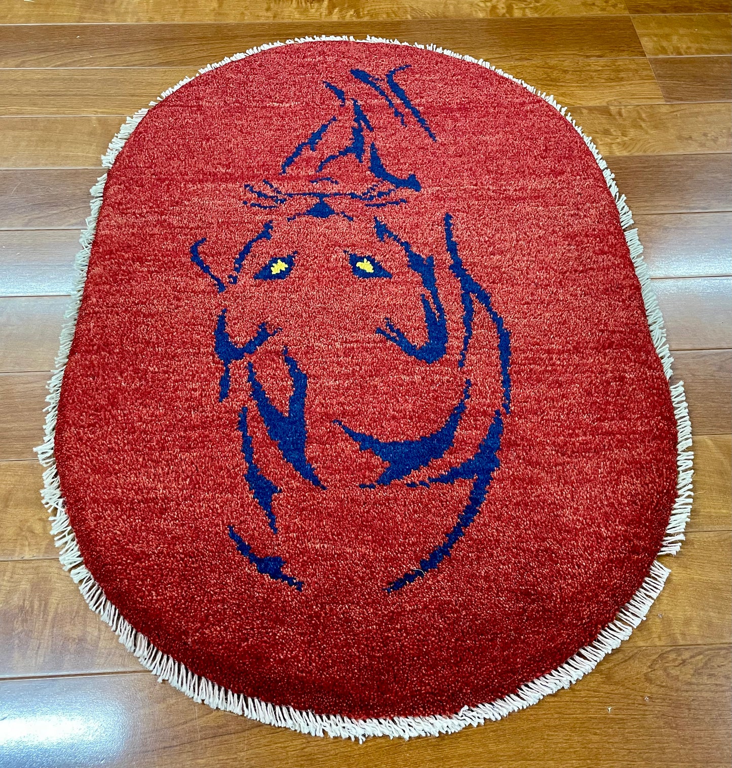 【オンライン限定】ギャッベ 90cm x 62cm (楕円形) RJ12405