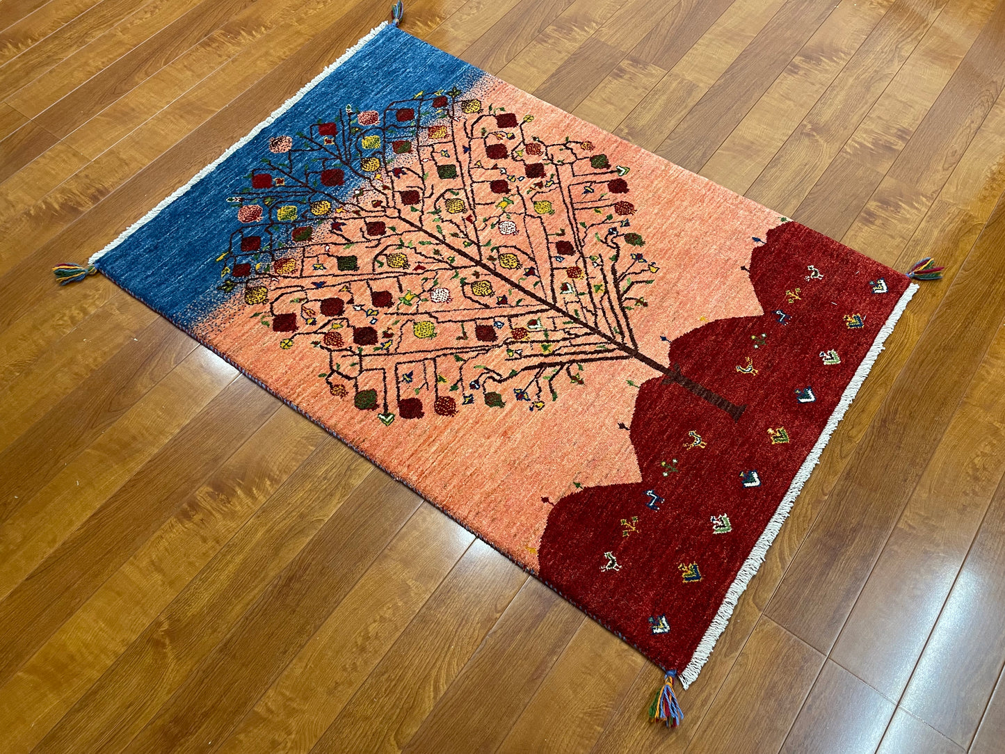 【オンライン限定】カシュクリギャッベ 126cm x 85cm RJ12216