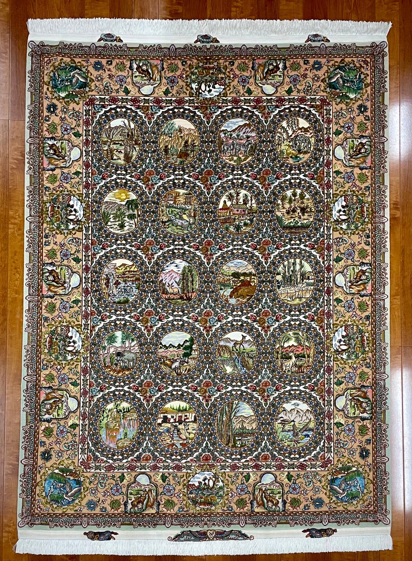 【オンライン限定】タブリーズ(70ラージ) サーレヒ工房 210cm x 150cm JM504