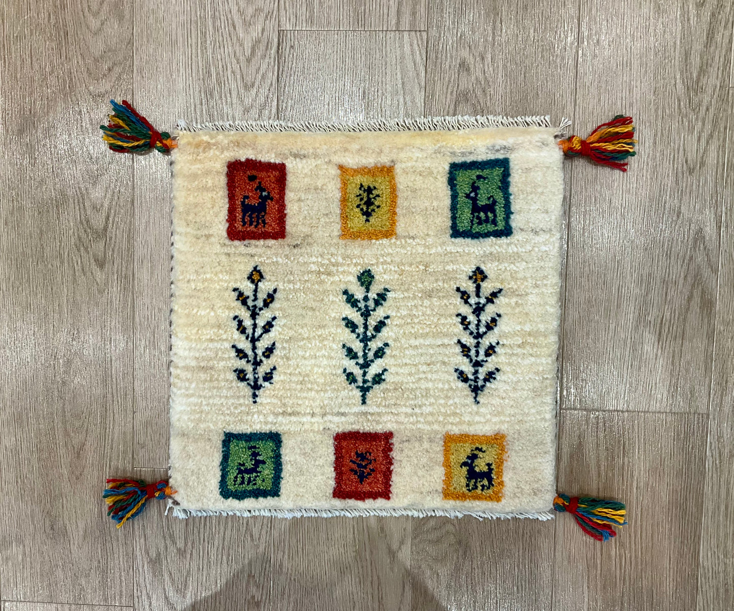 ギャッベ 40cm x 40cm T9034
