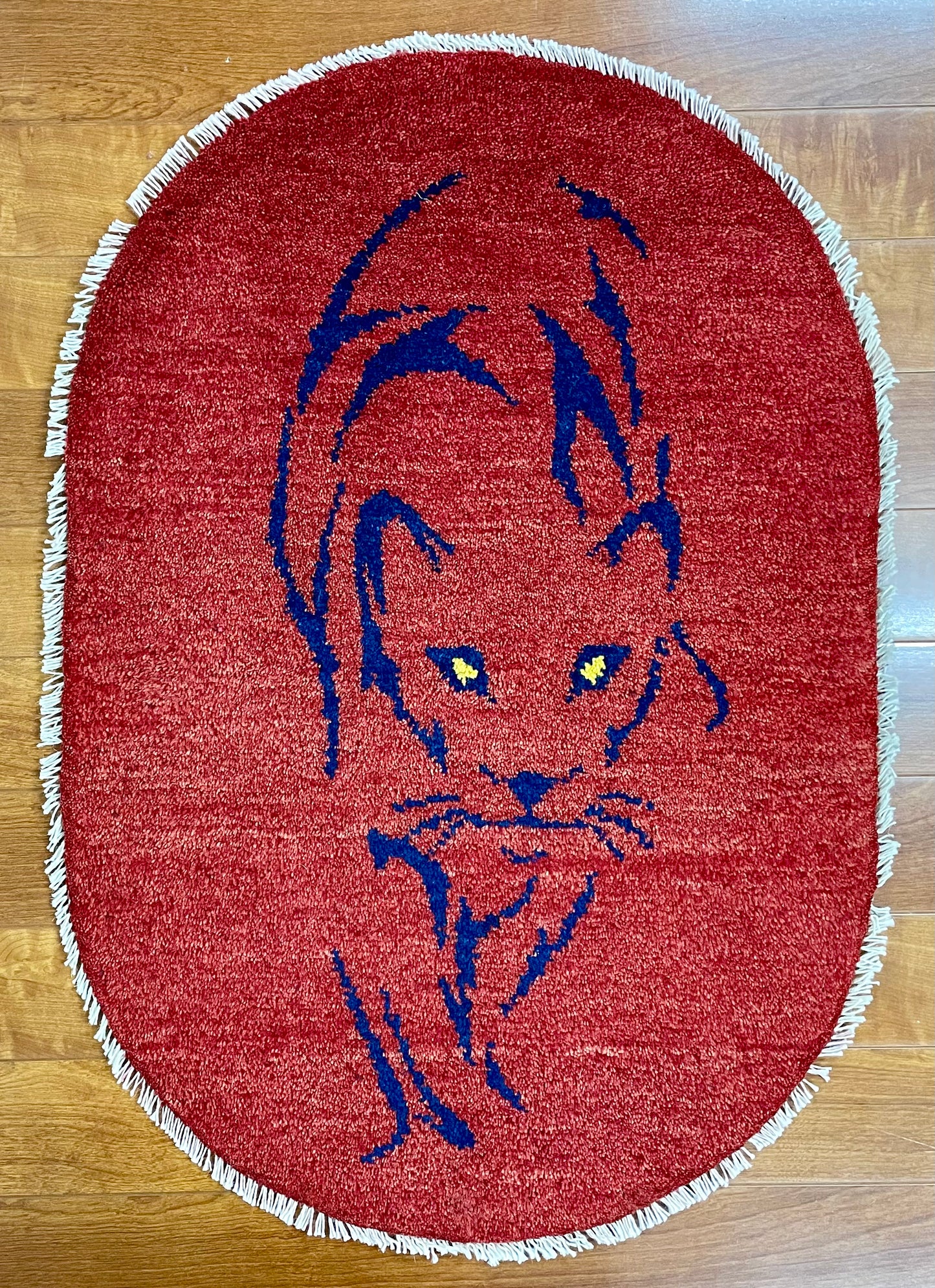【オンライン限定】ギャッベ 90cm x 62cm (楕円形) RJ12405