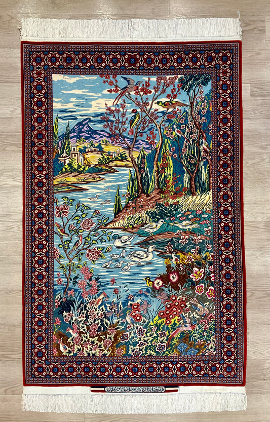 イスファハン (オールド) セイラフィアン工房 153cm x 97cm JM198