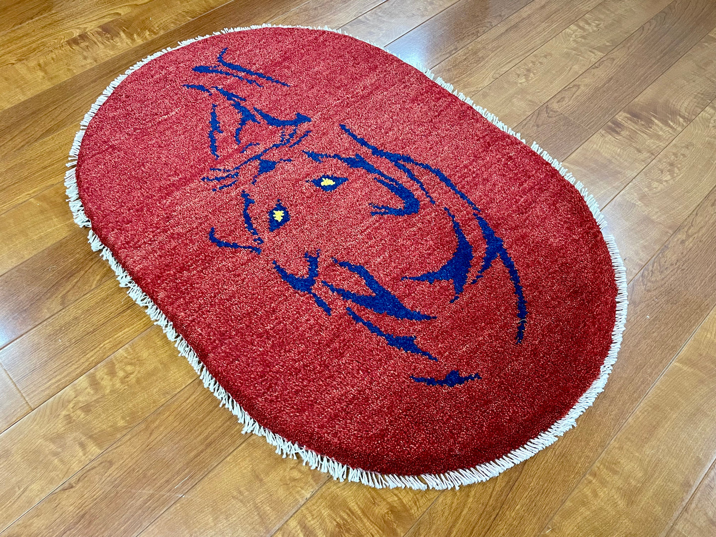 【オンライン限定】ギャッベ 90cm x 62cm (楕円形) RJ12405