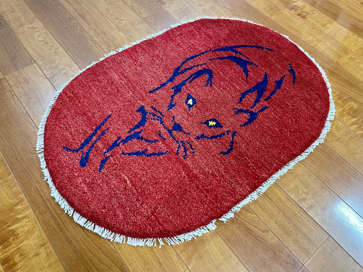 【オンライン限定】ギャッベ 90cm x 62cm (楕円形) RJ12405