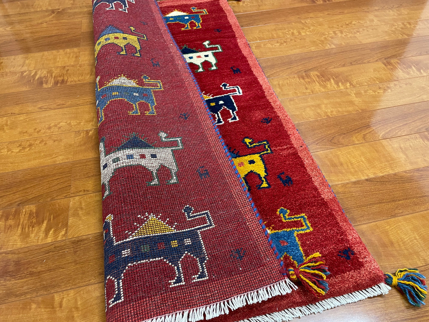 【オンライン限定】ギャッベ 118cm x 83cm RJ12628