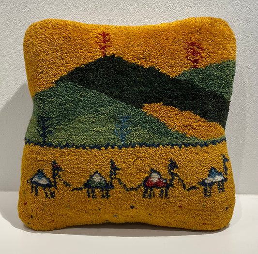 【福岡店】ギャッベクッション 41cm x 40cm Z2897