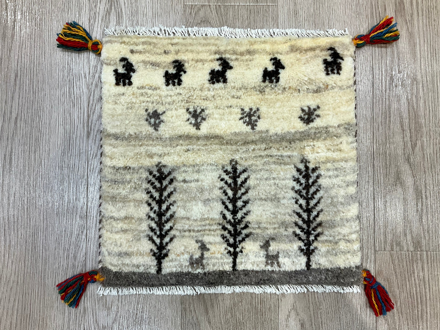 ギャッベ 40cm x 40cm T2063