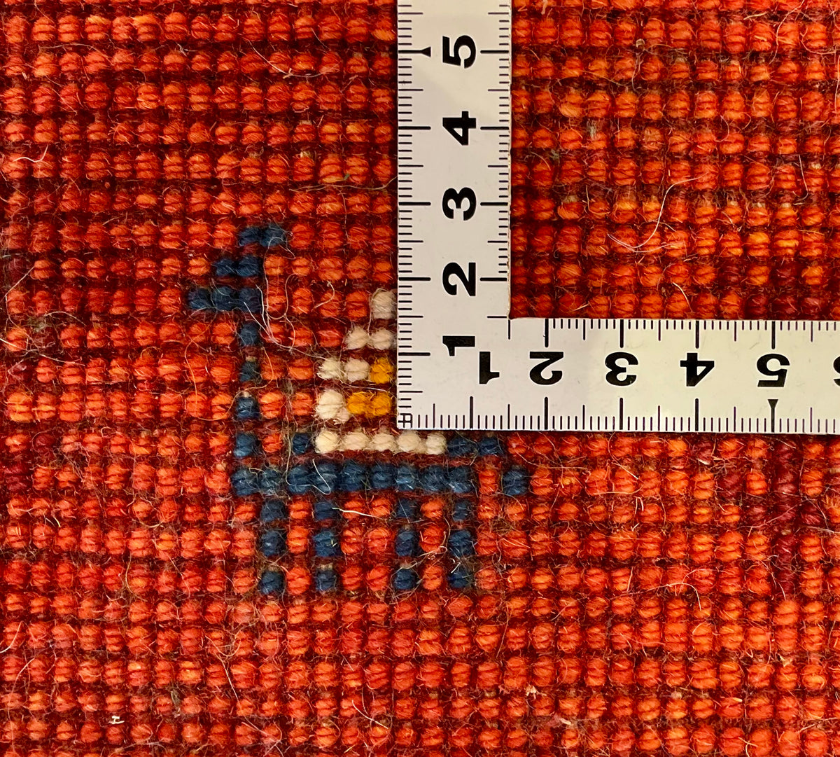 【福岡店】ギャッベ 41cm x 40cm Z2988