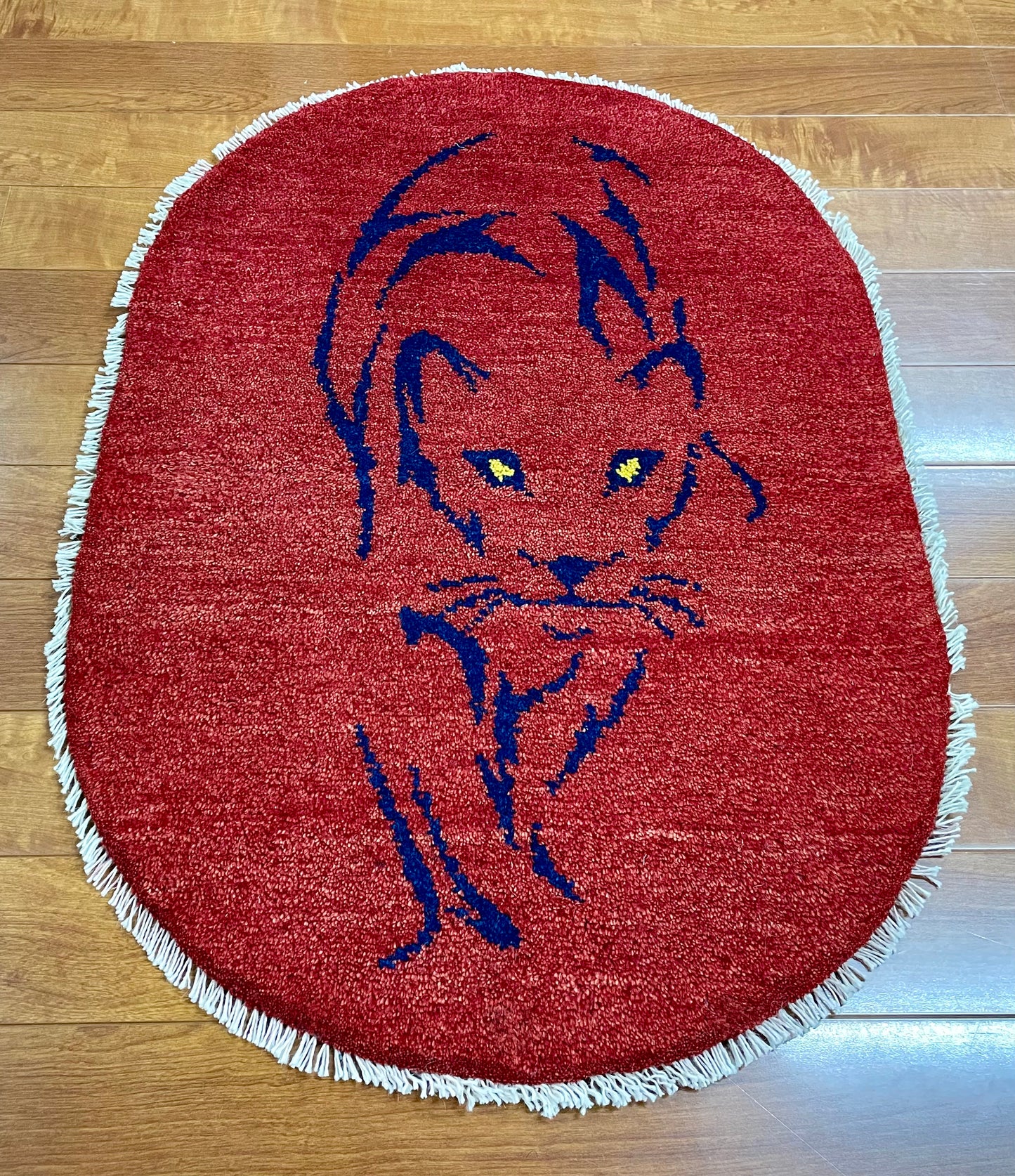 【オンライン限定】ギャッベ 90cm x 62cm (楕円形) RJ12405
