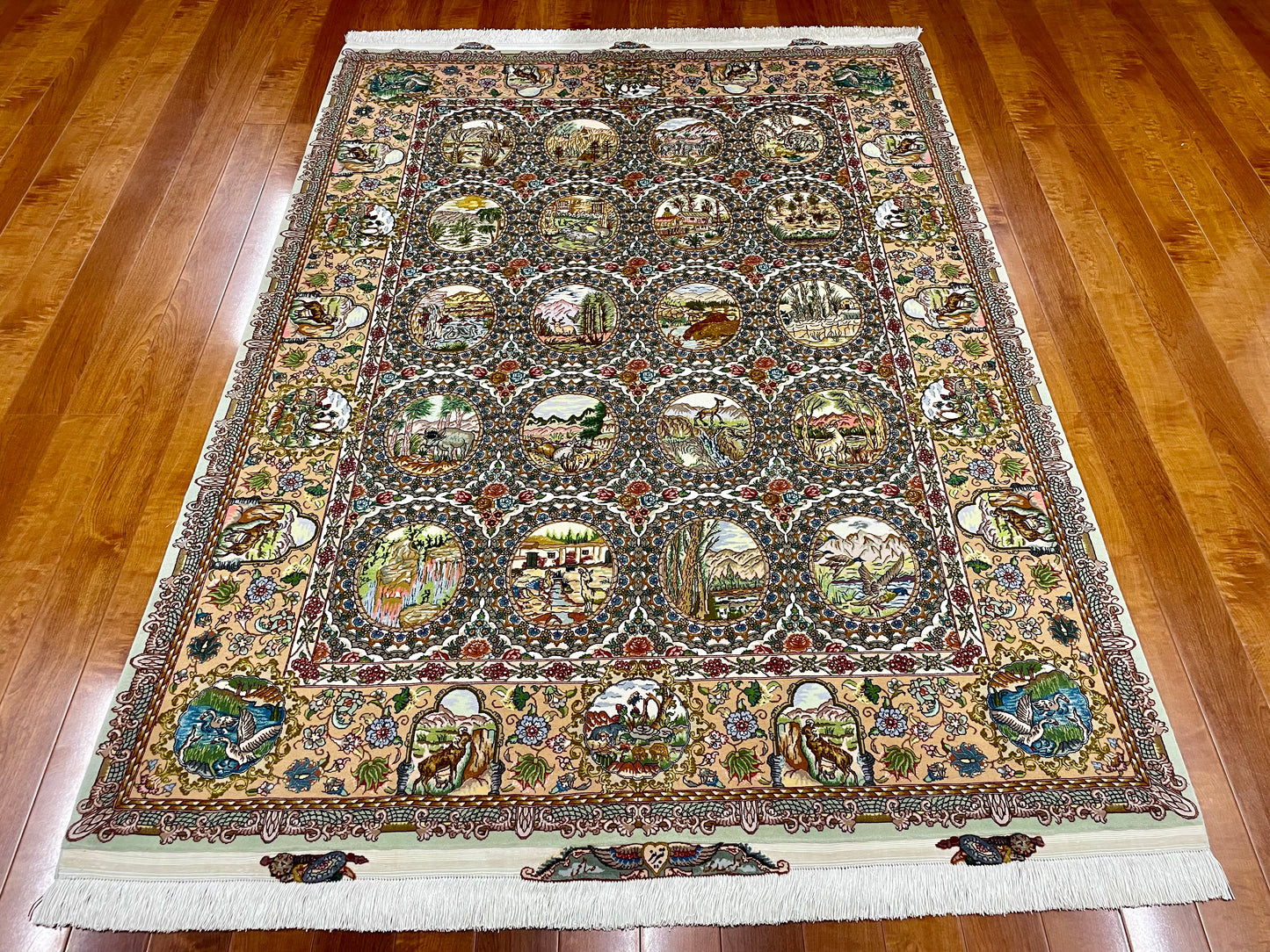 【オンライン限定】タブリーズ(70ラージ) サーレヒ工房 210cm x 150cm JM504