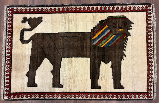 【千葉店】カシュクリギャッベ 93cm x 62cm RJ14386