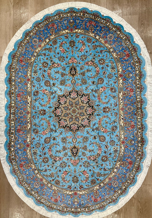 カシャーン(カシャン)シルク アルシャディ工房 204cm x 138cm SEM33582