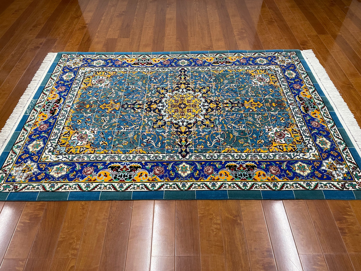 【オンライン限定】イスファハン シャッシャハーニ工房 192cm x 130cm A22591