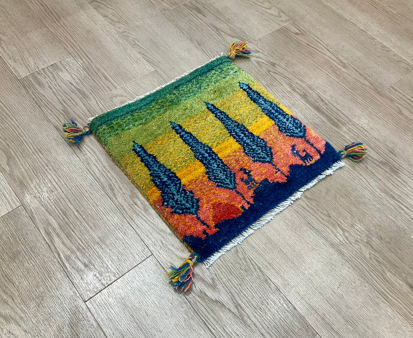 ギャッベ 43cm x 43cm T6052