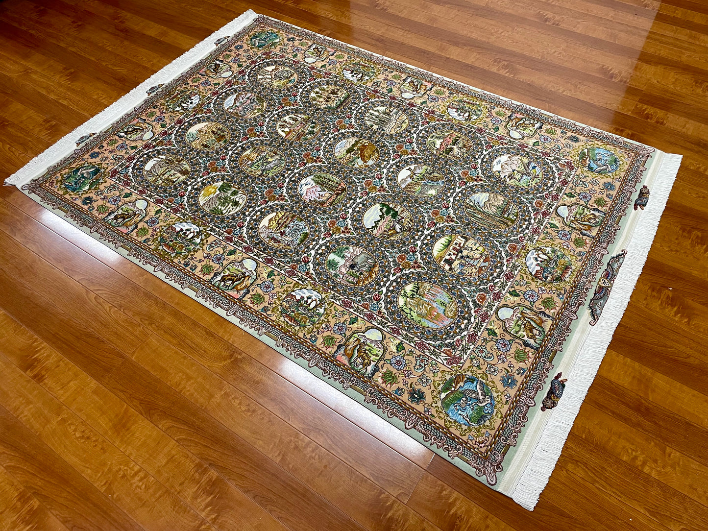 【オンライン限定】タブリーズ(70ラージ) サーレヒ工房 210cm x 150cm JM504