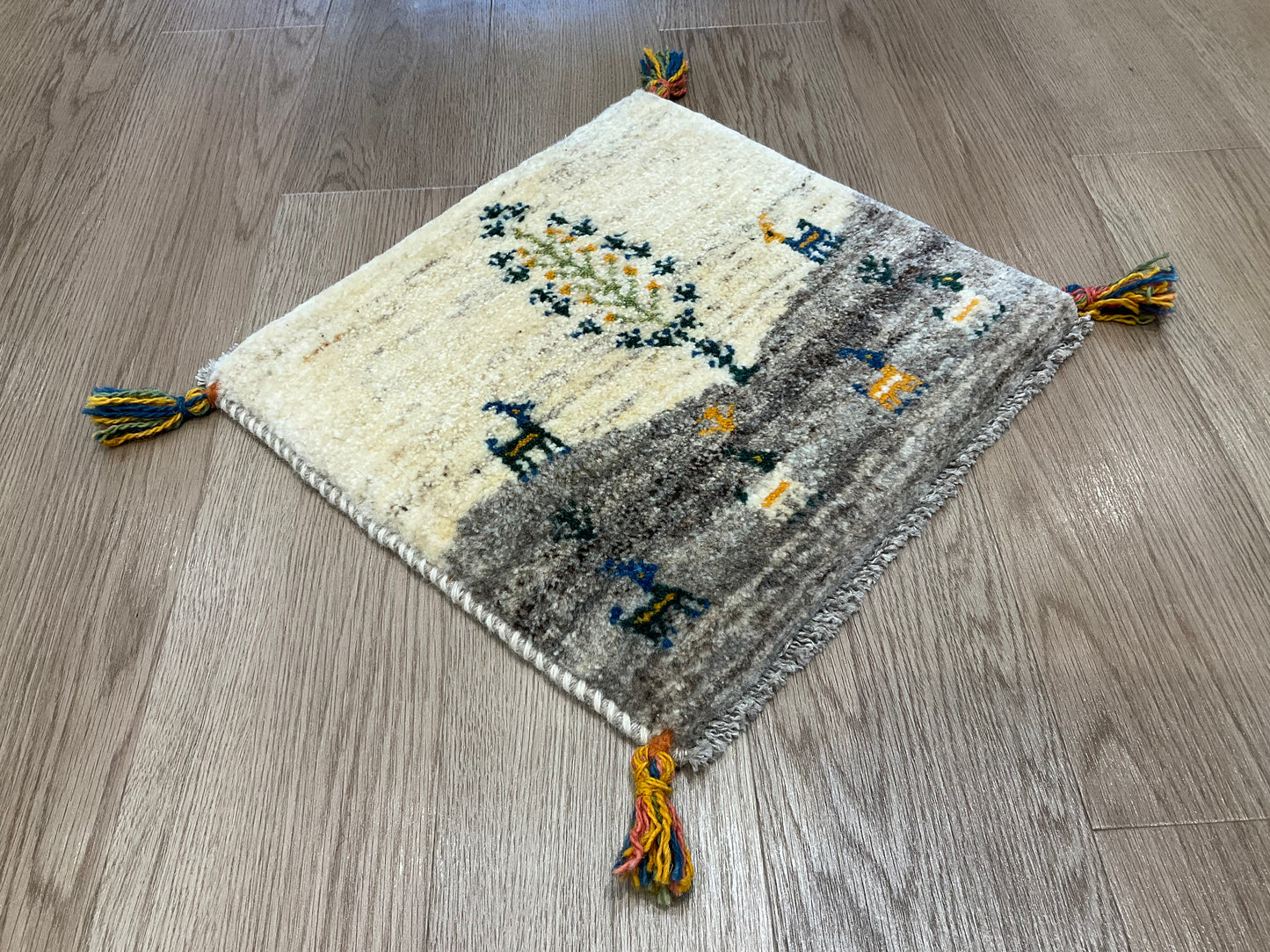 ギャッベ 43cm x 40cm AJ29124