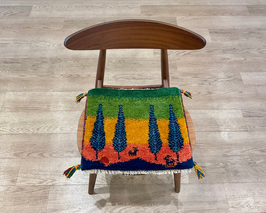 ギャッベ 43cm x 39cm Z854