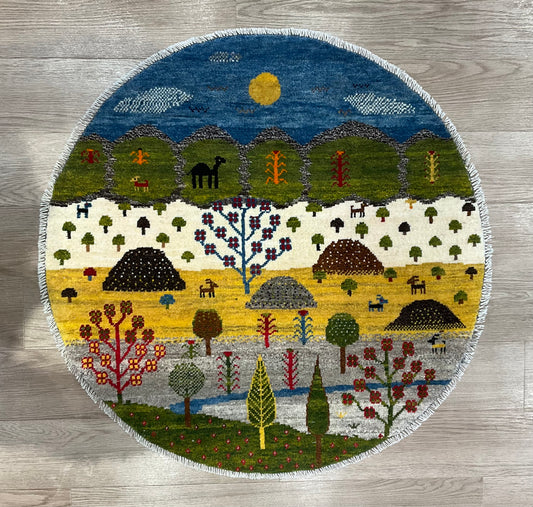 ギャッベ アマレバフト Φ100cm RJ13542