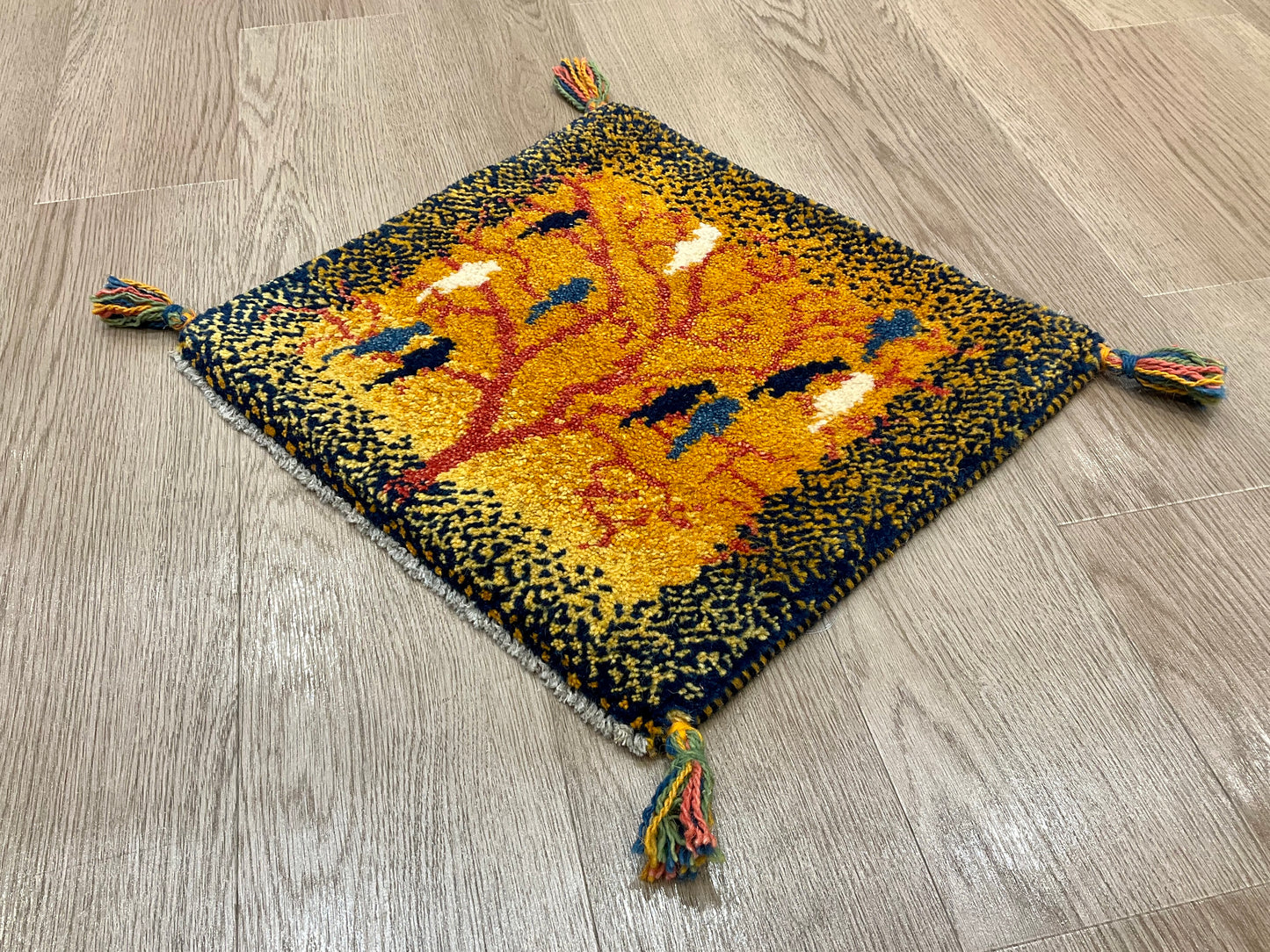 ギャッベ 44cm x 42cm AJ22468