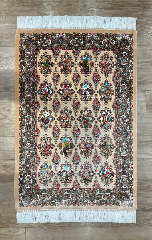 ペルシャンシルク 120cm x 80cm PS10444