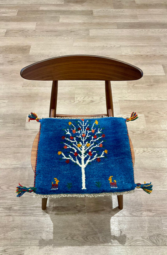 【福岡店】ギャッベ 44cm x 40cm Z3536