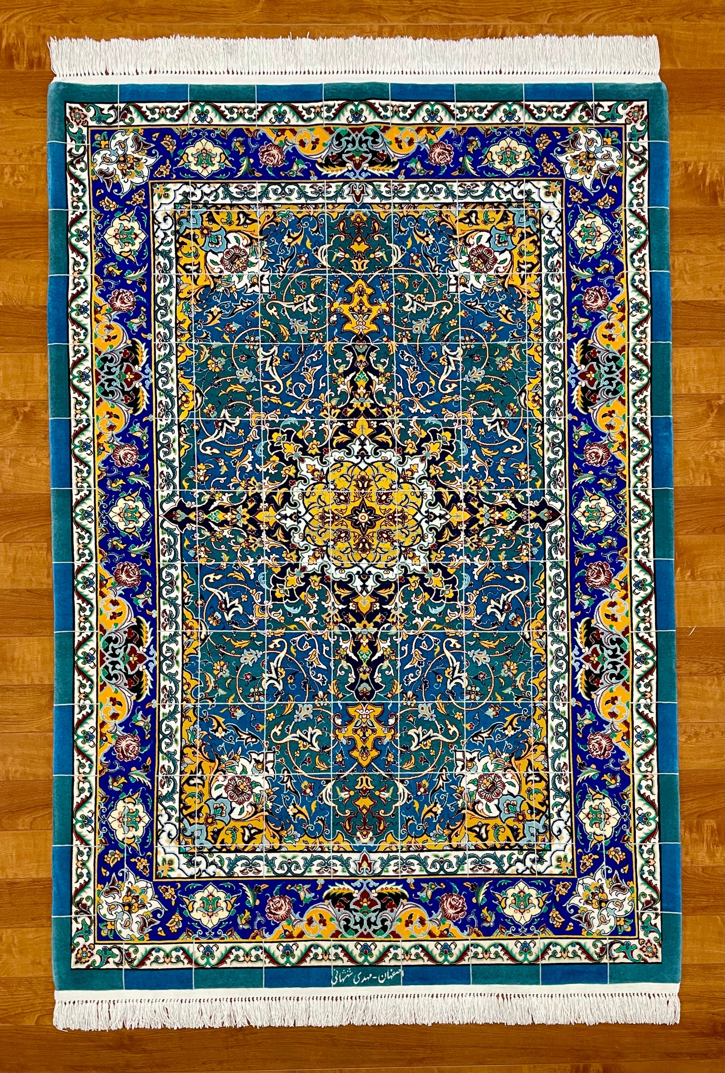 【オンライン限定】イスファハン シャッシャハーニ工房 192cm x 130cm A22591