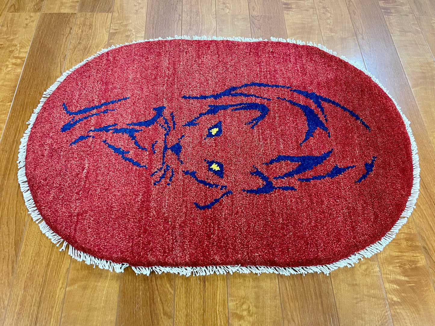 【オンライン限定】ギャッベ 90cm x 62cm (楕円形) RJ12405