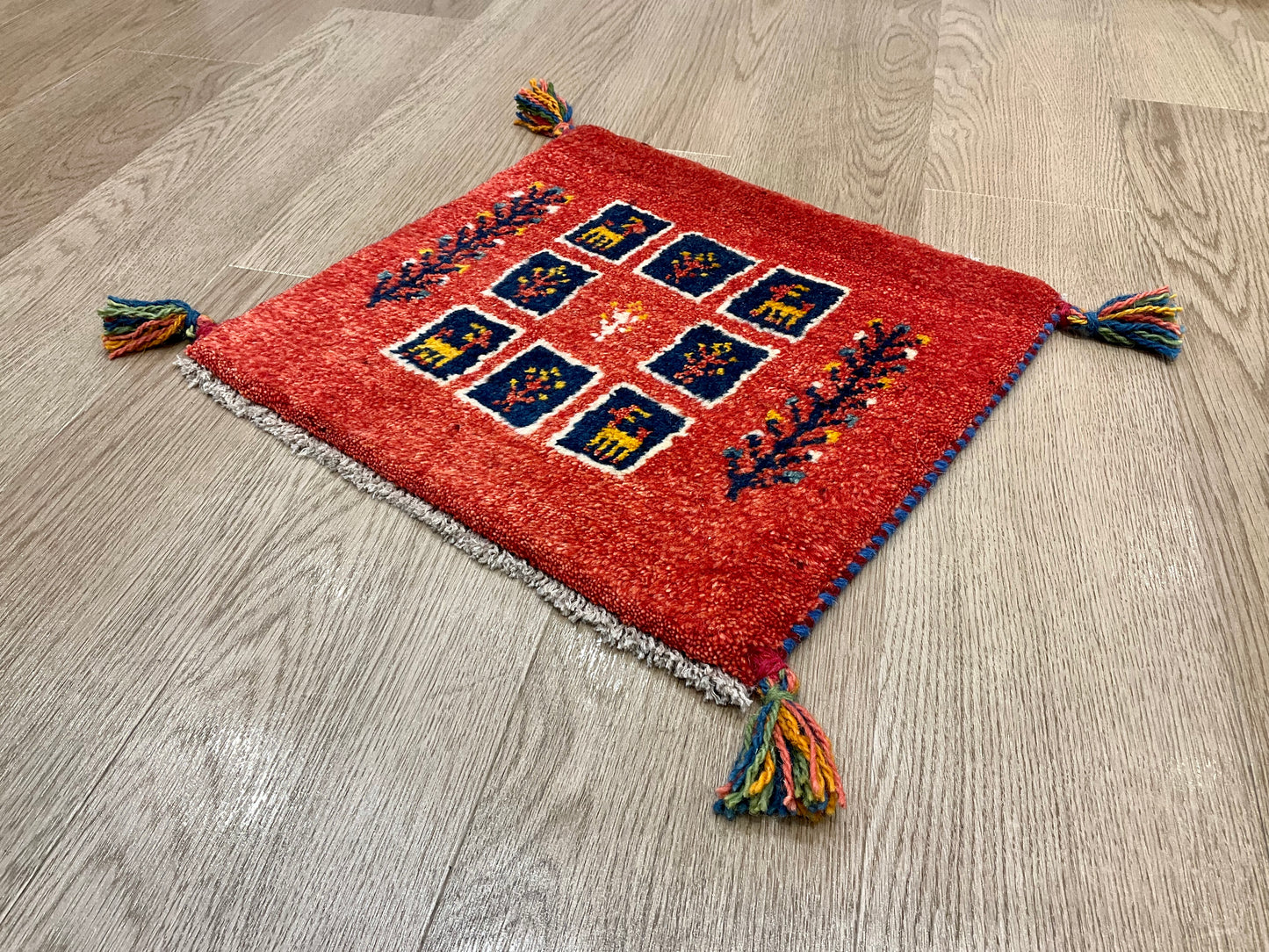 ギャッベ 41cm x 39cm AJ22173