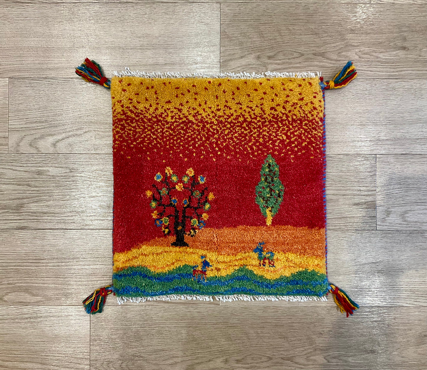 ギャッベ 43cm x 42cm T2712