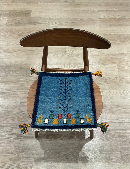 【福岡店】ギャッベ 38cm x 39cm Z3174