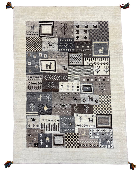 【オンライン限定】カシュクリギャッベ 125cm x 88cm RJ12461