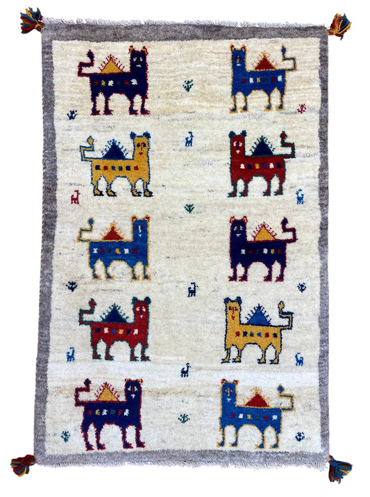 【オンライン限定】ギャッベ 122cm x 83cm RJ12624