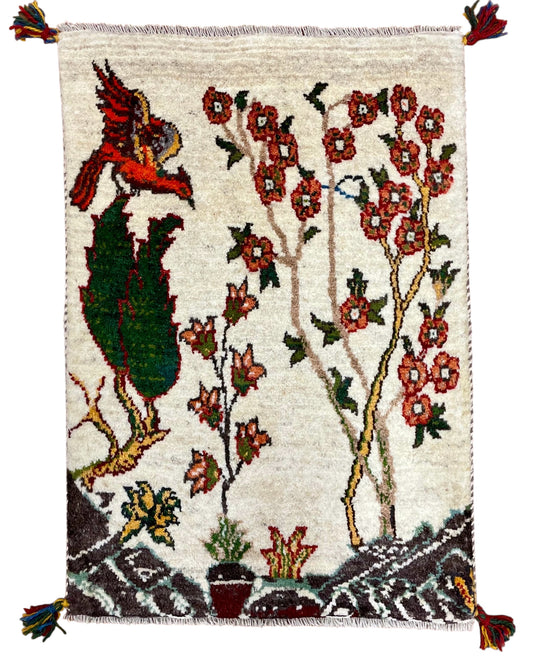 【オンライン限定】ギャッベ 90cm x 63cm RJ13598