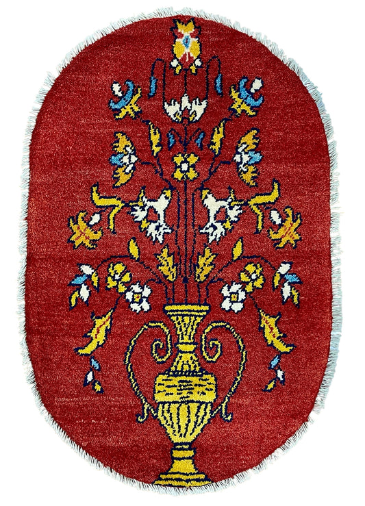 【オンライン限定】ギャッベ 90cm x 60cm (楕円形) RJ12557