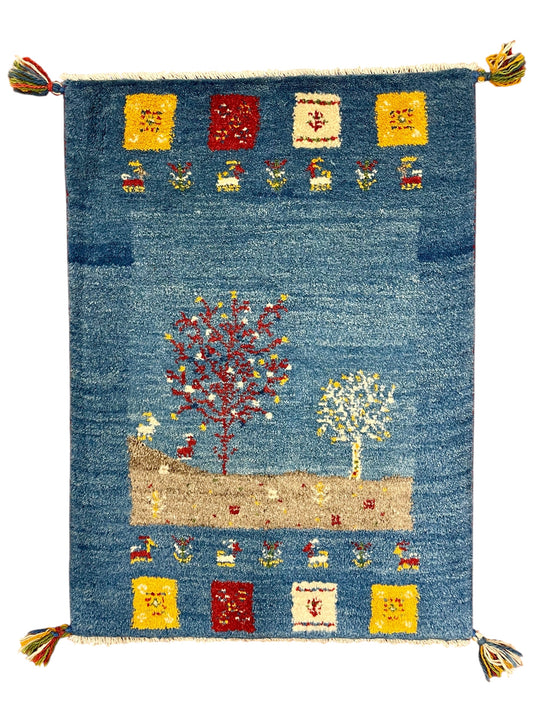 【オンライン限定】ギャッベ 90cm x 63cm BT9304