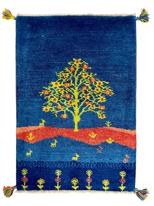 【オンライン限定】ギャッベ 90cm x 62cm RD1616