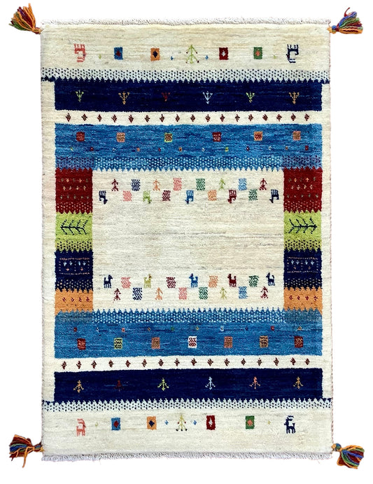 【オンライン限定】カシュクリギャッベ 96cm x 64cm RJ8405