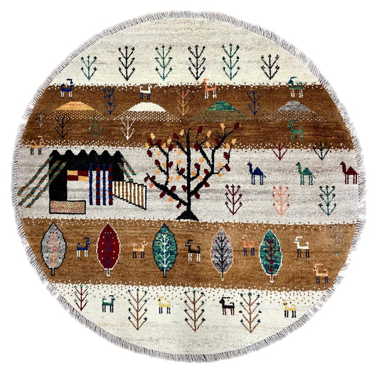 【オンライン限定】ギャッベ アマレバフト Φ100cm RJ8720