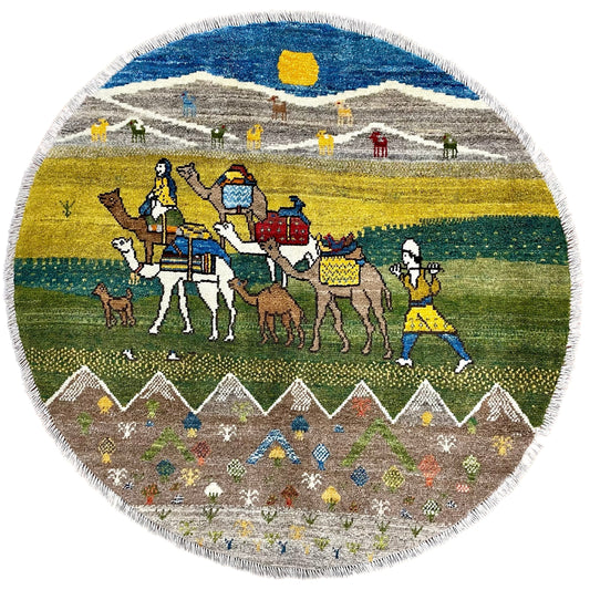 【オンライン限定】ギャッベ アマレバフト Φ100cm RJ9807