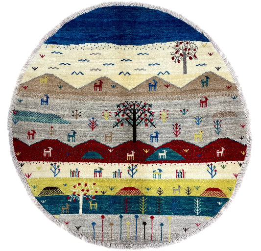 【オンライン限定】ギャッベ アマレバフト Φ100cm RJ9805