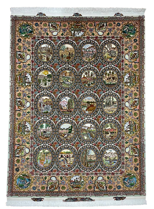 【オンライン限定】タブリーズ(70ラージ) サーレヒ工房 210cm x 150cm JM504