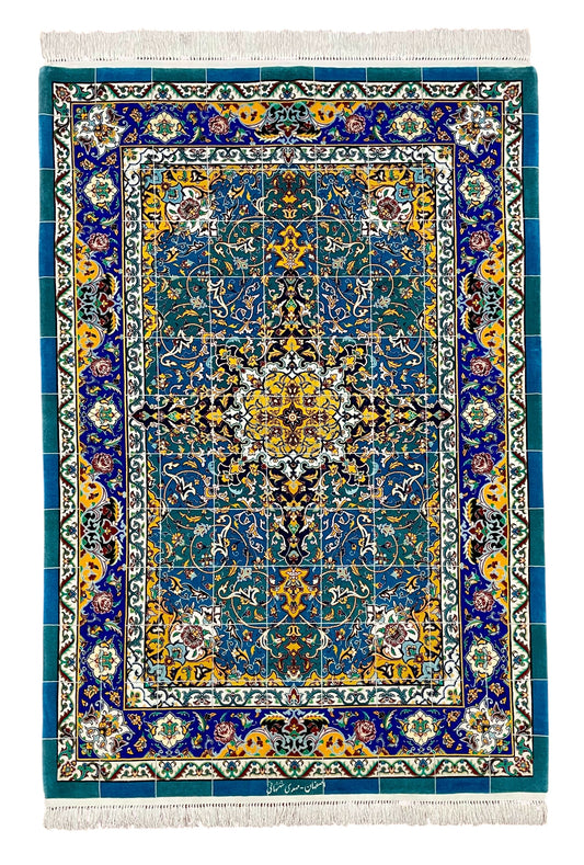 【オンライン限定】イスファハン シャッシャハーニ工房 192cm x 130cm A22591