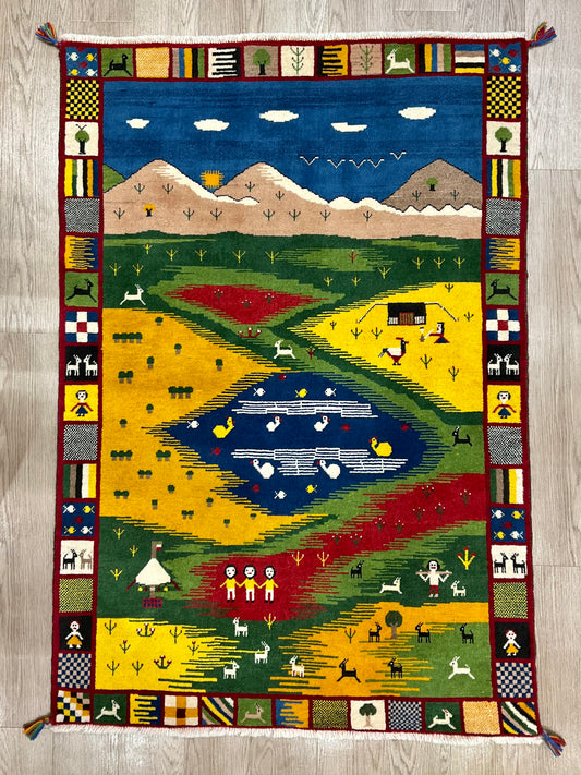 ギャッベ アマレバフト 160cm x 110cm RJ6932