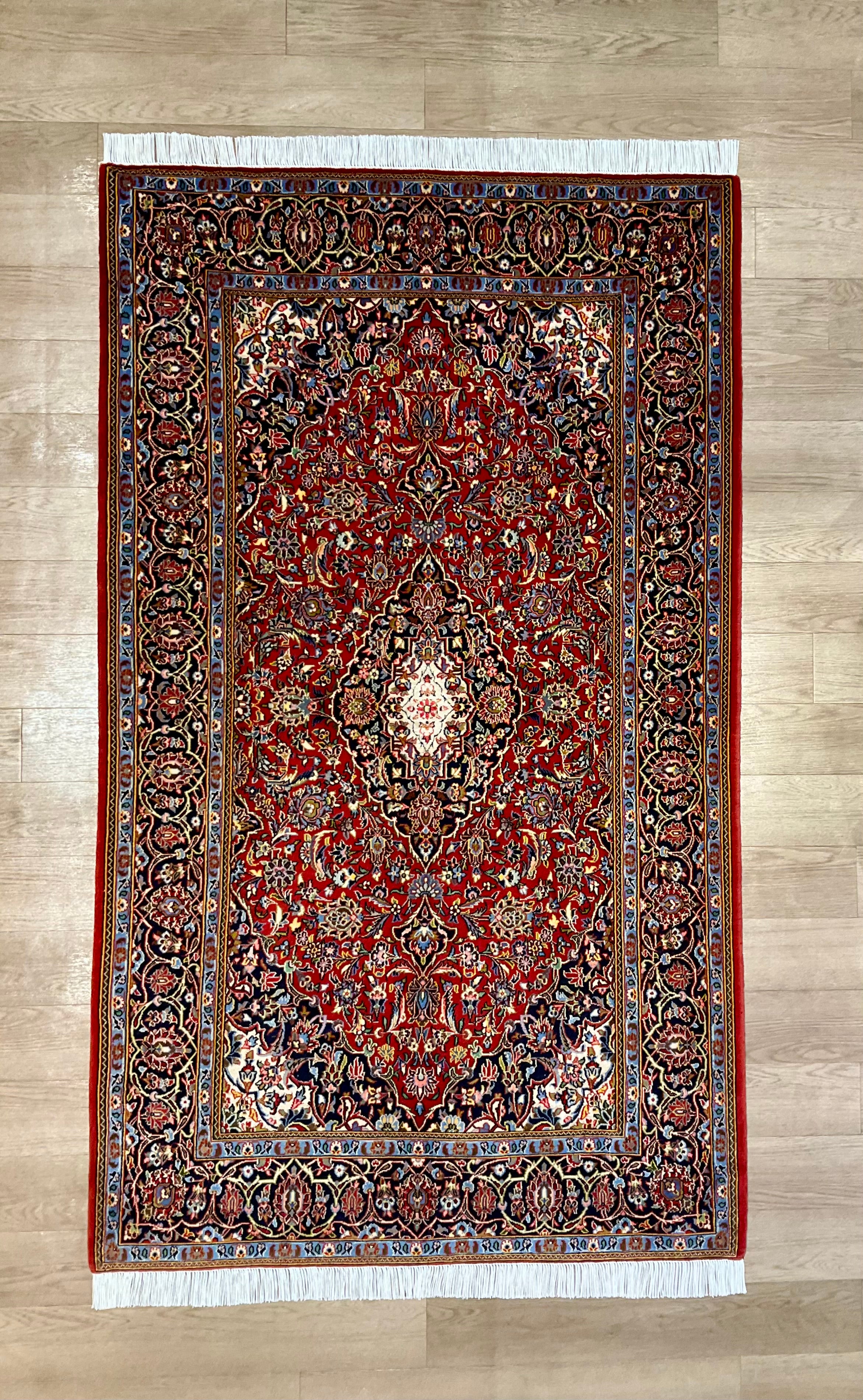 イラン製 KASHAN カシャン ラグ ペルシャ絨毯風 約70×120cm カシャーン – ペルシャ絨毯専門店 ペルシャンパトリス