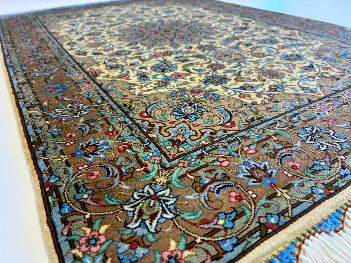 【千葉店】カシャーンシルク アルシャディ工房 92cm x 60cm NT11325