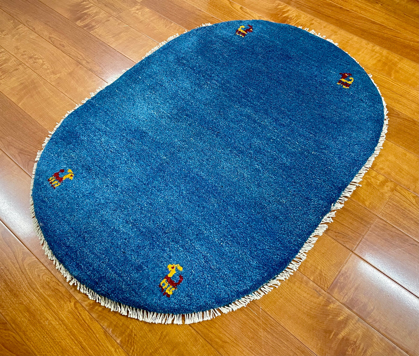 【オンライン限定】ギャッベ 90cm x 62cm (楕円形) RJ12317