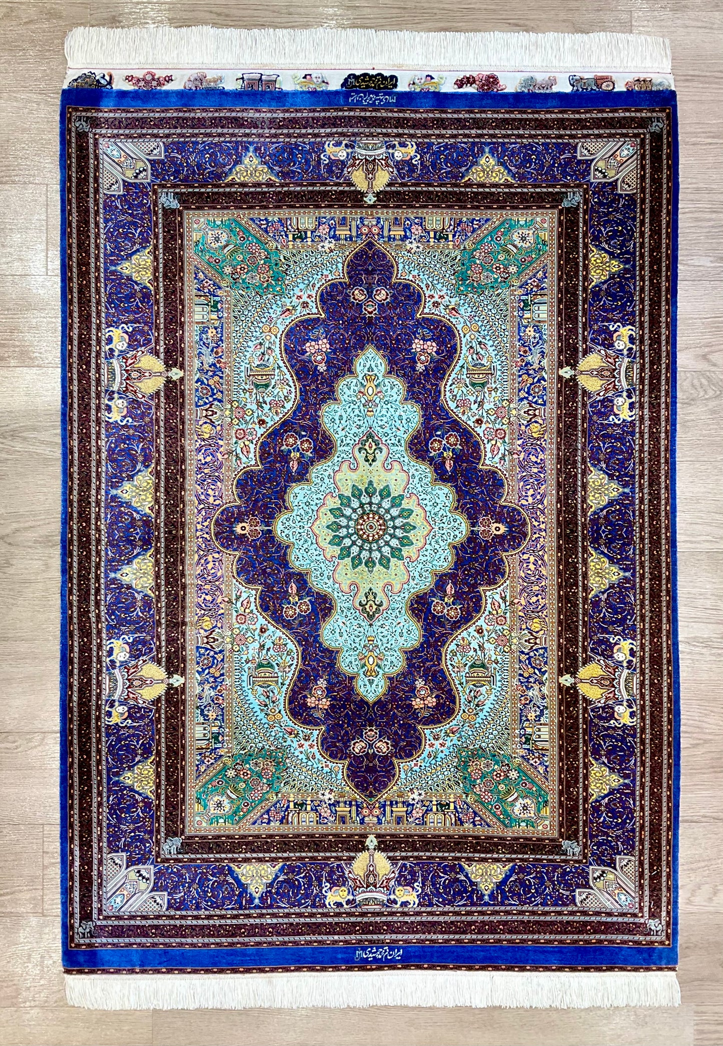 クム ジャムシーディ工房 148cm x 104cm NT11438