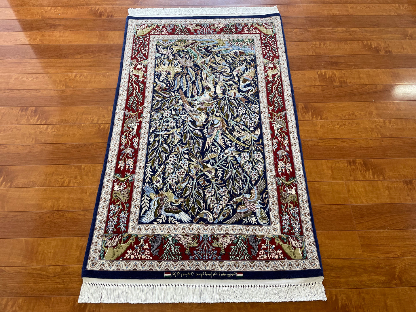 【オンライン限定】イスファハン バーネイ工房 140cm x 87cm A22627